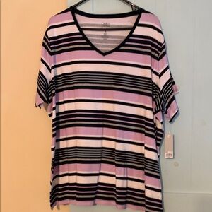 Cato Black and White Boxy Short Sleeve Tee